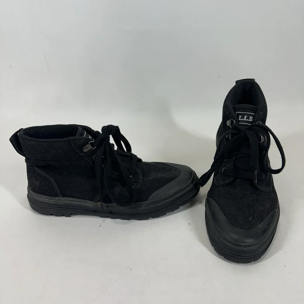 L.L. Bean Canvas‎ Boots Black Ankle Men's Size 9M
